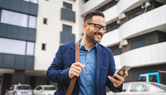 business man with mobile phone